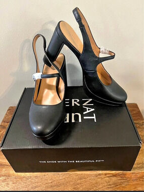 BC Berlin-SL Black Slingback Heels US 8.5 NEW